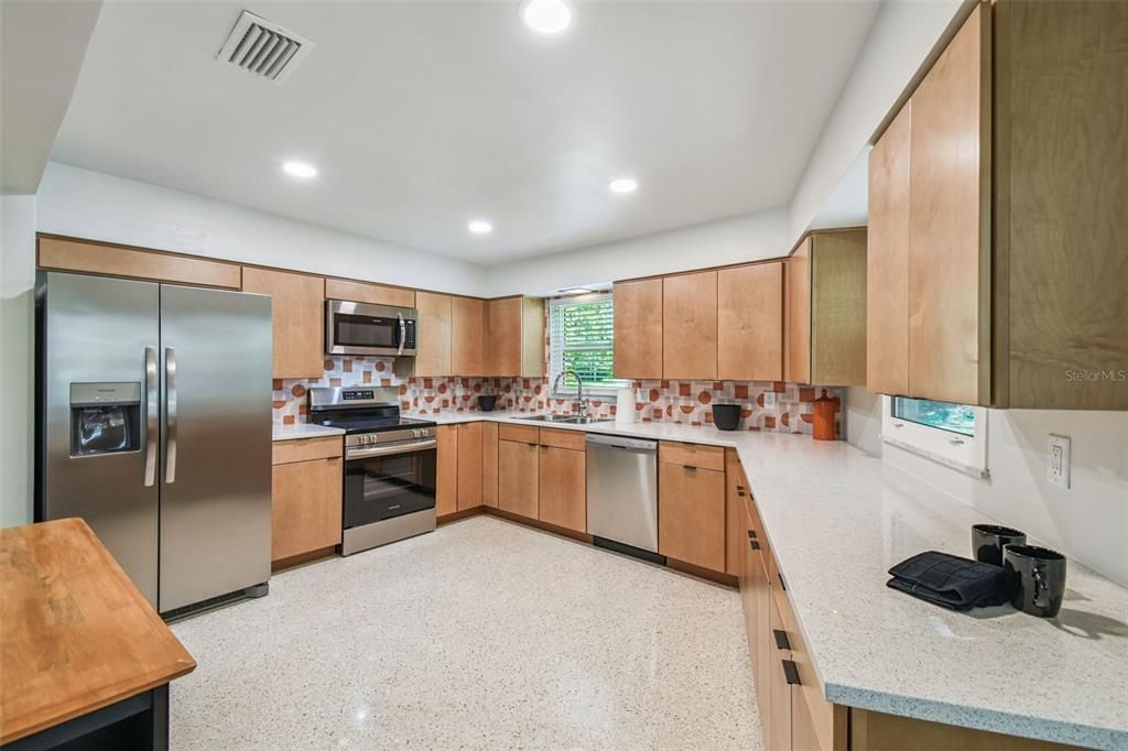 Interior, Kitchen, Recessed Lighting, Stainless Steel Appliances