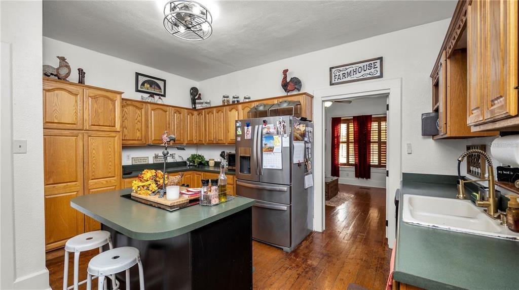Interior, Kitchen, Wood Texture Flooring