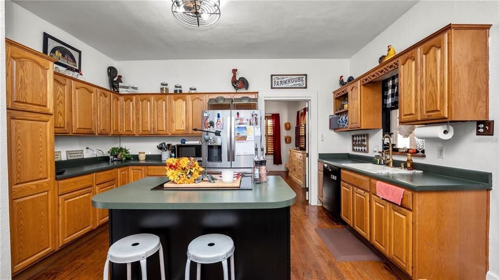 Interior, Kitchen, Wood Texture Flooring