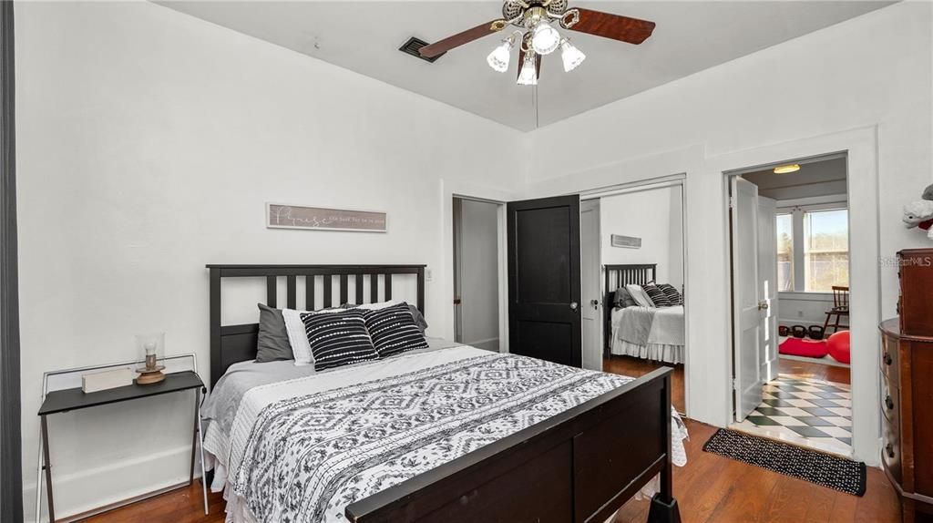 Bedroom, Interior, Wood Texture Flooring