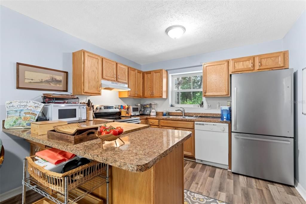 Interior, Kitchen, Wood Texture Flooring