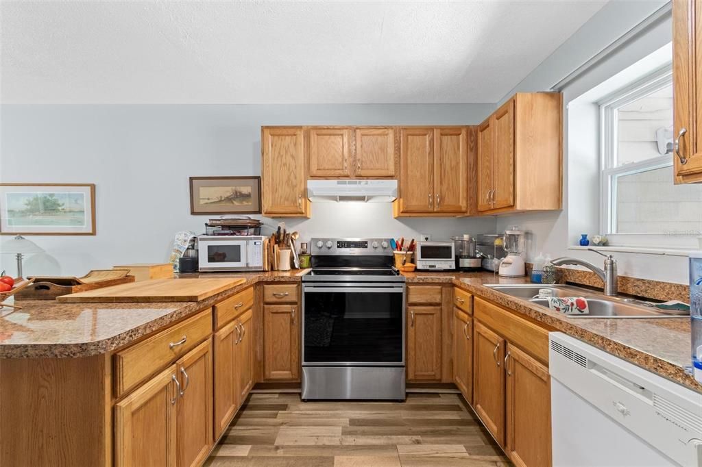 Interior, Kitchen, Wood Texture Flooring