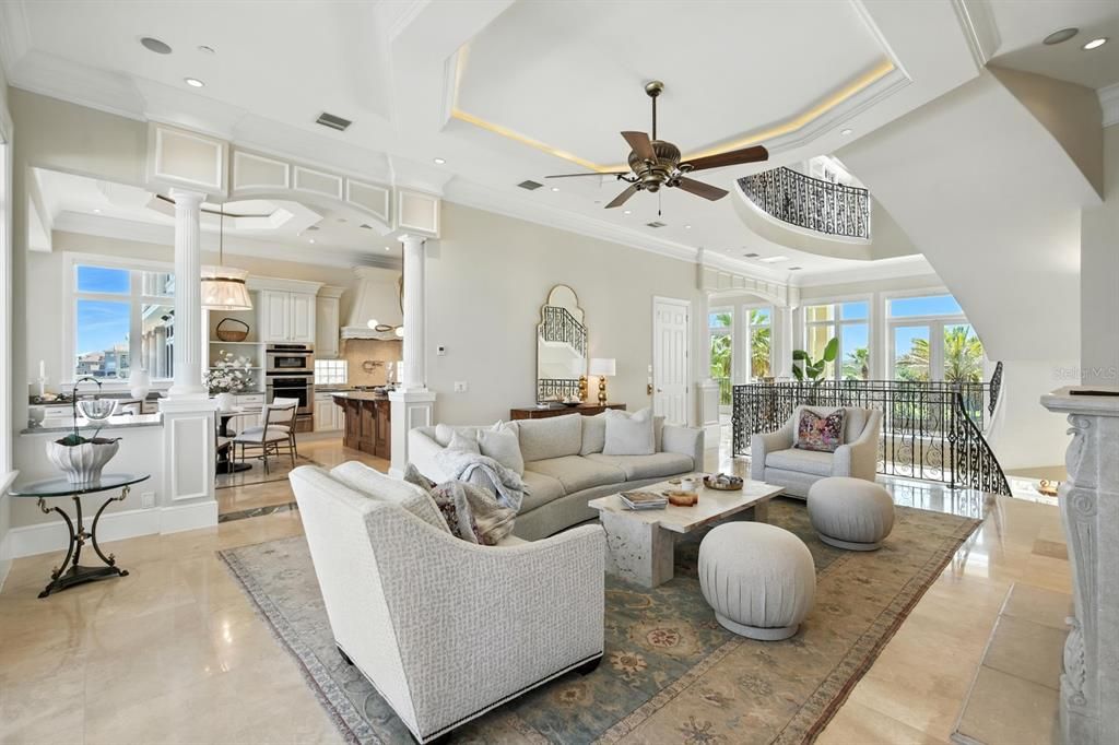 Interior, Kitchen, Living room, Pendant Lights, Recessed Lighting, Stainless Steel Appliances