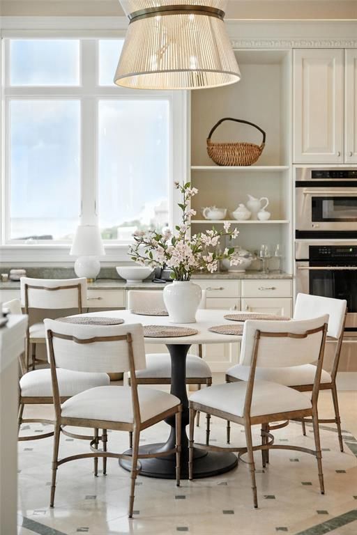 Dining room, Interior, Kitchen, Living room, Pendant Lights, Stainless Steel Appliances