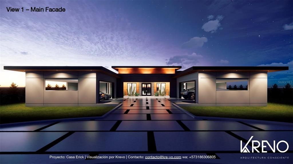 Backyard, Exterior, Facade, Fireplace, Modern