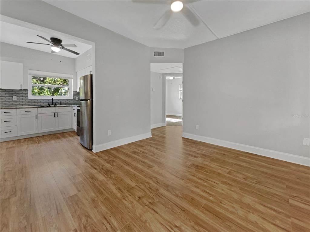 Empty room, Interior, Kitchen, Wood Texture Flooring