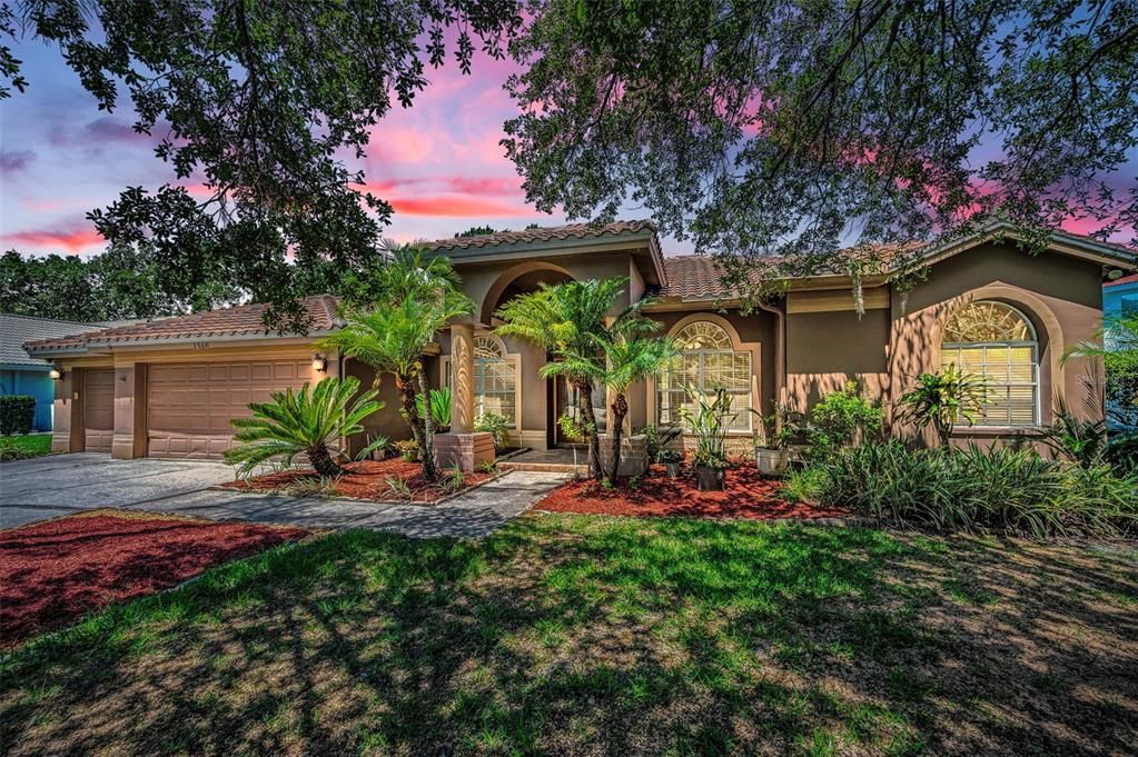 Attached, Backyard, Exterior, Facade, Mediterranean