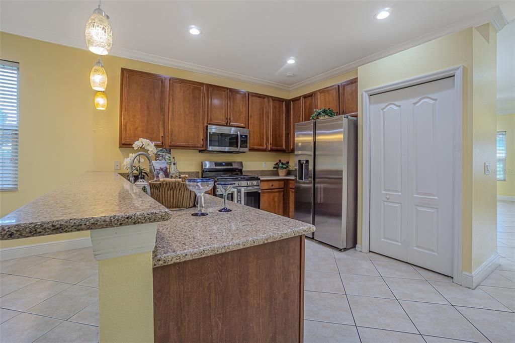Interior, Kitchen, Pendant Lights, Recessed Lighting, Stainless Steel Appliances