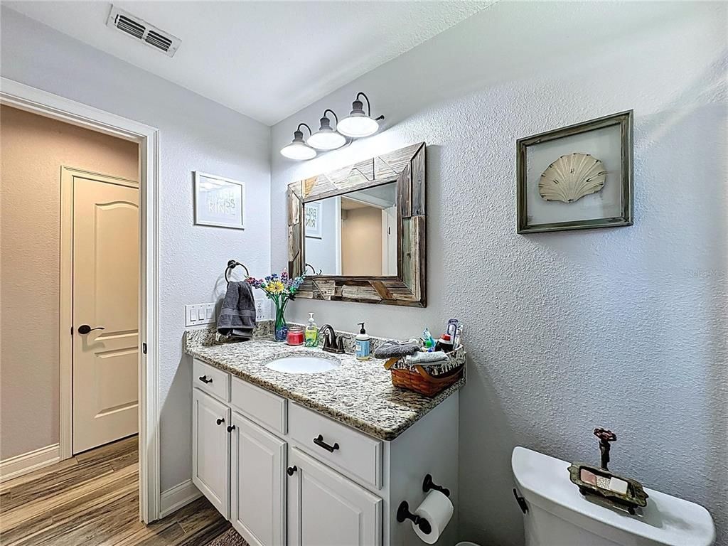 Bathroom, Dual Sink Vanities, Interior, Wood Texture Flooring