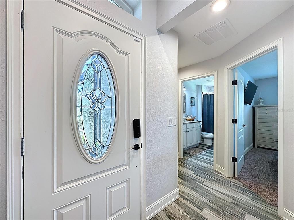 Bathroom, Interior, Recessed Lighting, Wood Texture Flooring