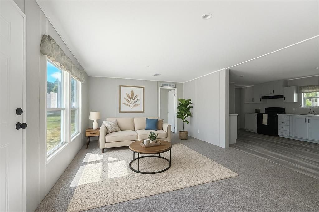Interior, Kitchen, Living room, Recessed Lighting