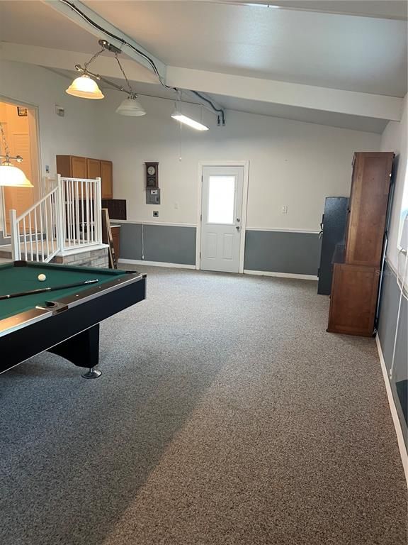 Billiard Table, Game Room, Interior, Pendant Lights