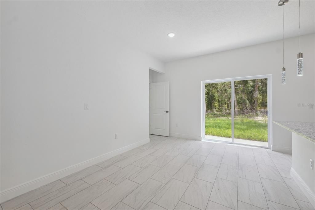 Empty room, Interior, Marble, Pendant Lights, Recessed Lighting