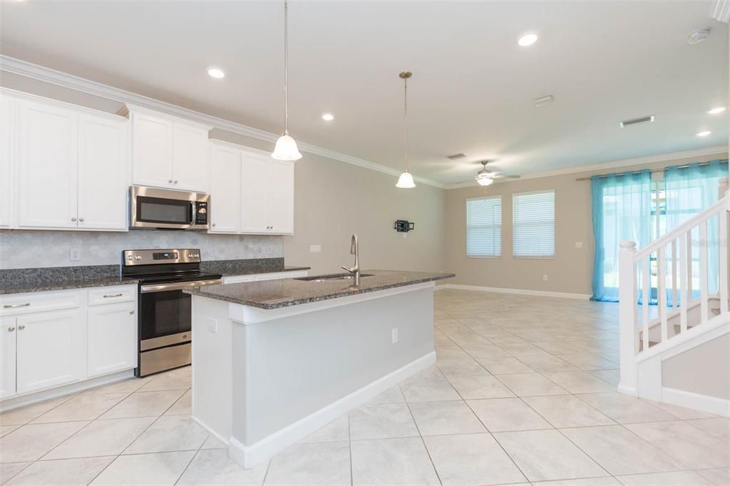 Interior, Kitchen, Pendant Lights, Recessed Lighting, Stainless Steel Appliances