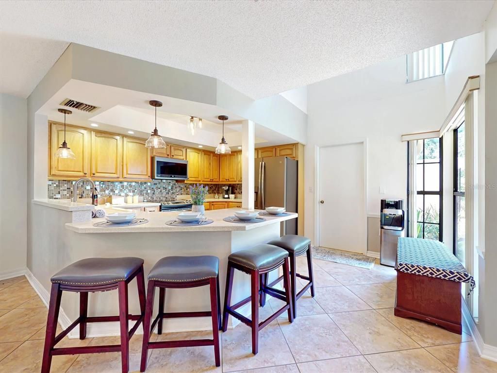 Interior, Kitchen, Pendant Lights, Recessed Lighting, Stainless Steel Appliances