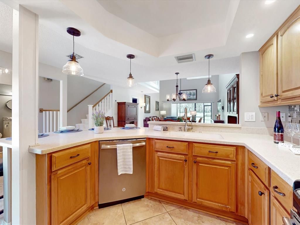 Interior, Kitchen, Pendant Lights, Recessed Lighting