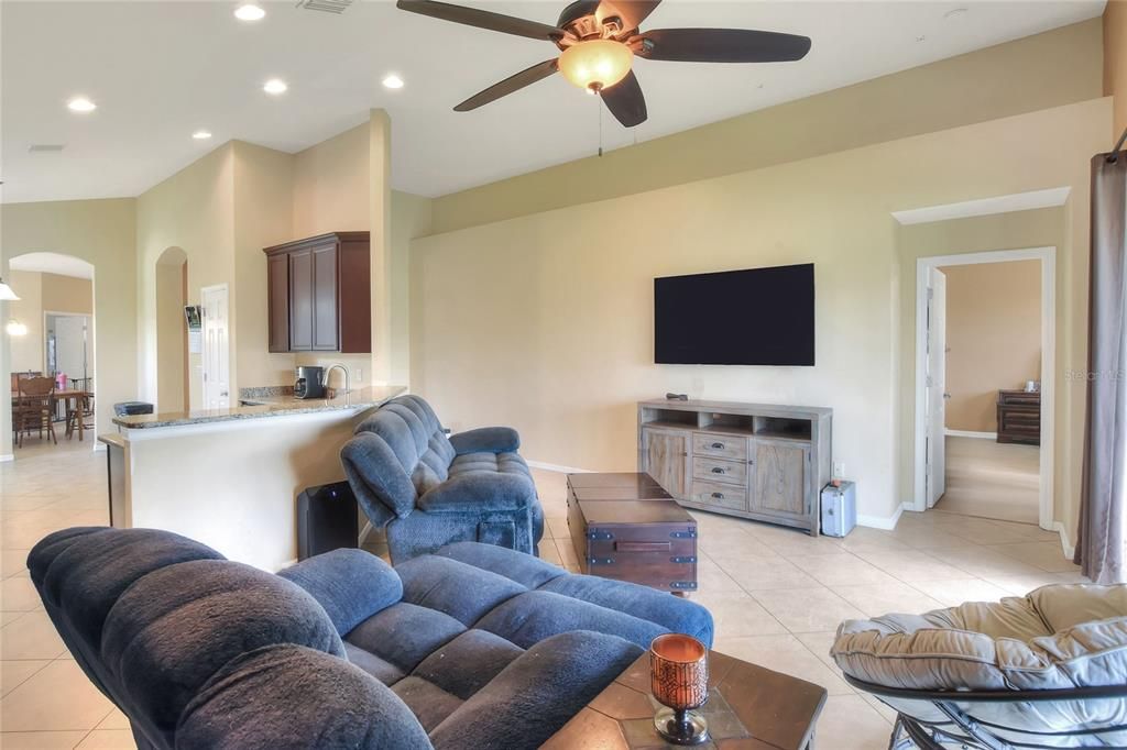 Interior, Living room, Recessed Lighting