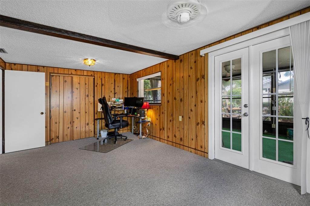 Home Office, Interior, Wooden Walls