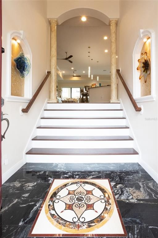 Interior, Marble, Pendant Lights, Recessed Lighting