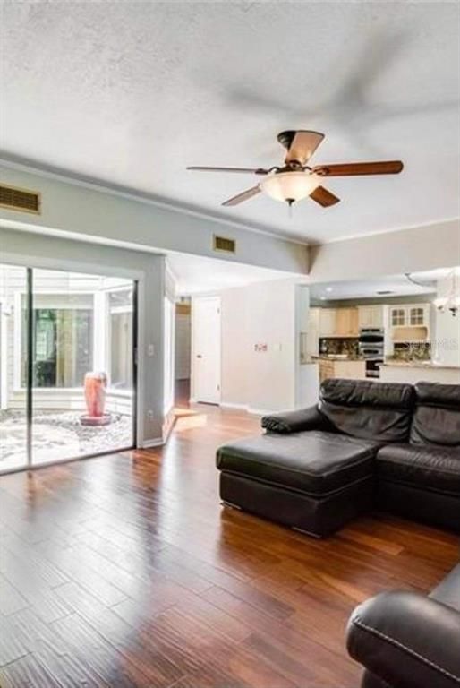 Interior, Kitchen, Living room, Stainless Steel Appliances, Wood Texture Flooring