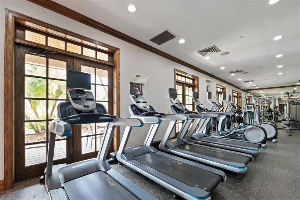 Fitness Equipment, Gym, Interior, Recessed Lighting