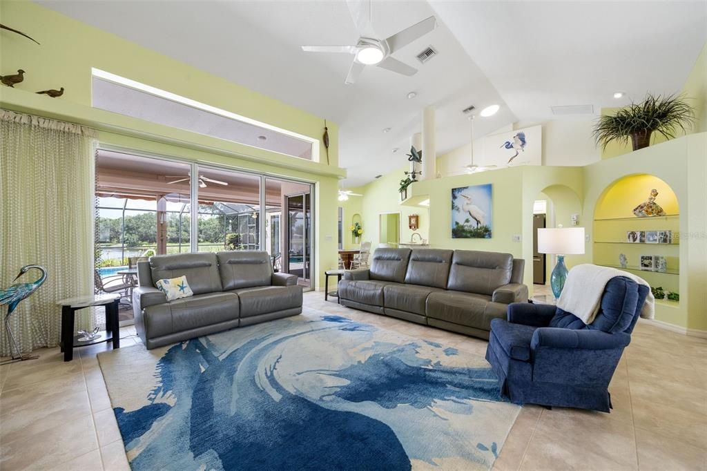 Interior, Living room, Recessed Lighting