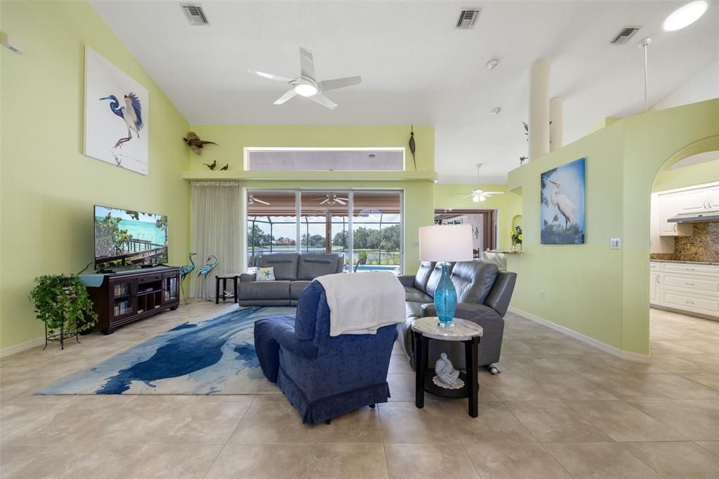 Interior, Living room, Recessed Lighting