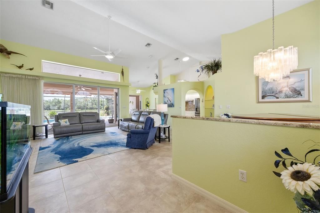 Chandelier, Interior, Living room, Recessed Lighting