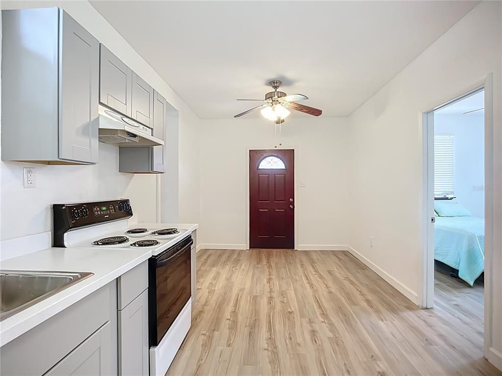 Interior, Kitchen, Wood Texture Flooring