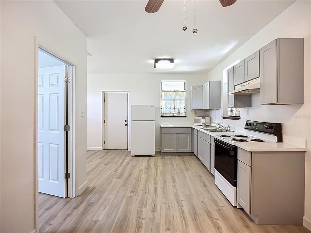 Interior, Kitchen, Wood Texture Flooring