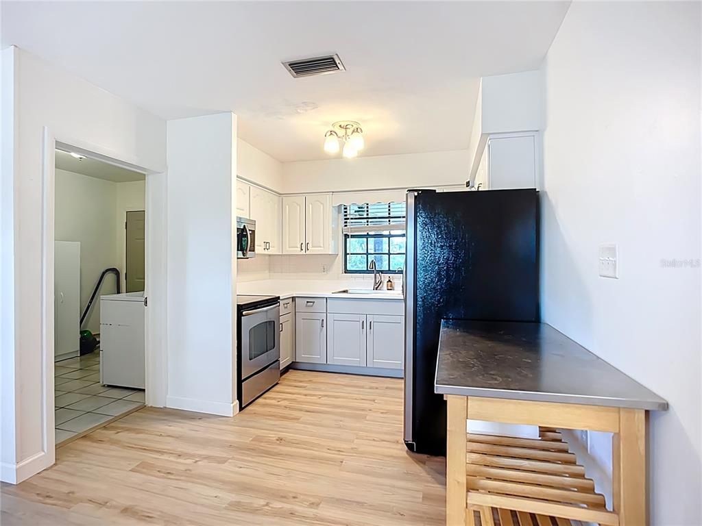 Interior, Kitchen, Wood Texture Flooring