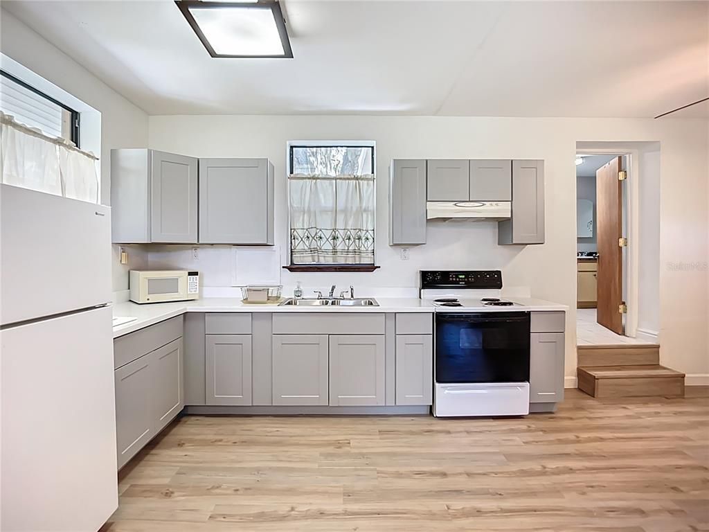 Interior, Kitchen, Wood Texture Flooring