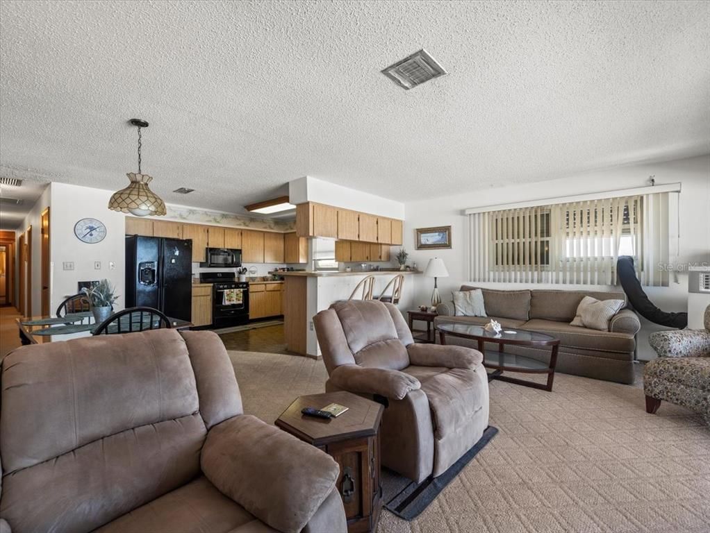 Dining room, Interior, Kitchen, Living room, Pendant Lights, Stainless Steel Appliances