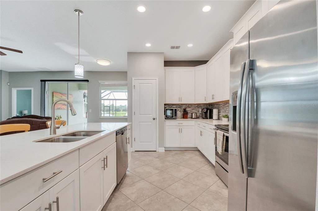 Interior, Kitchen, Pendant Lights, Recessed Lighting, Stainless Steel Appliances