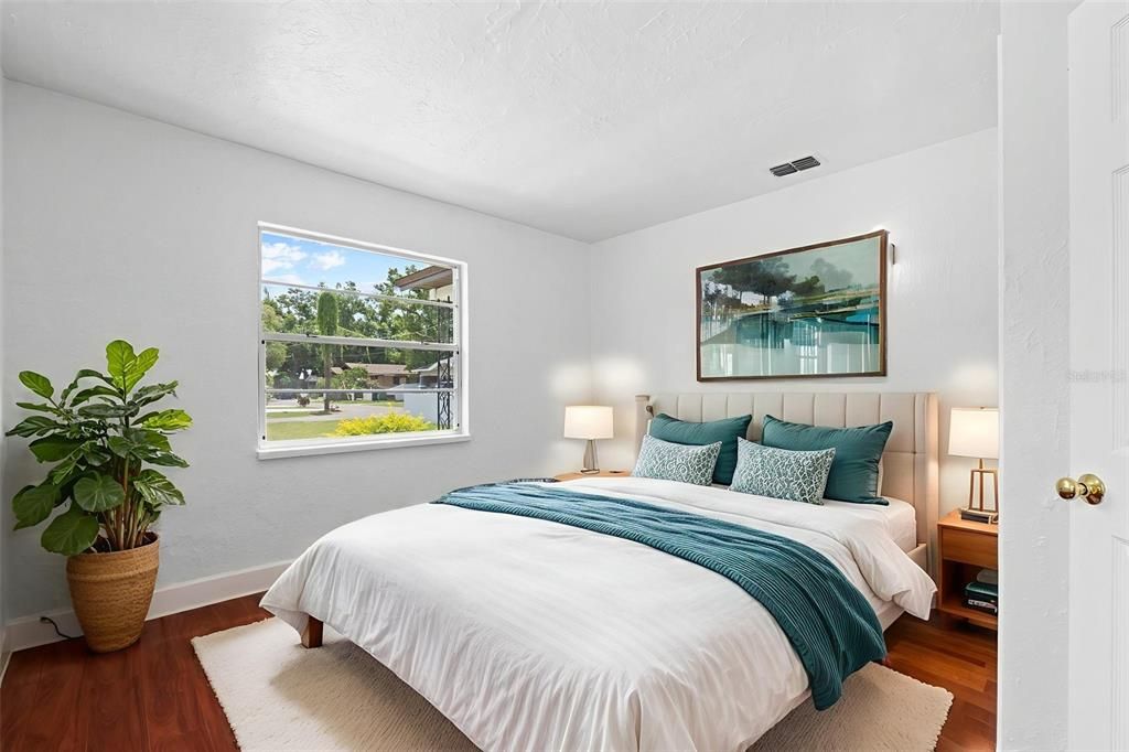 Bedroom, Interior, Wood Texture Flooring