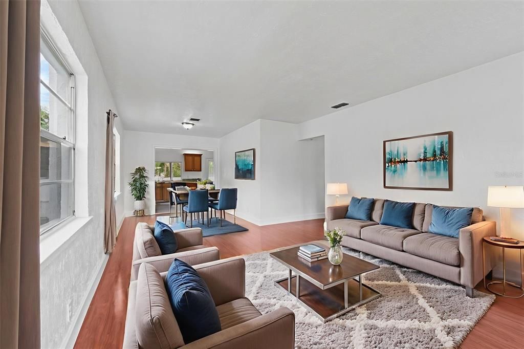 Dining room, Interior, Living room, Wood Texture Flooring