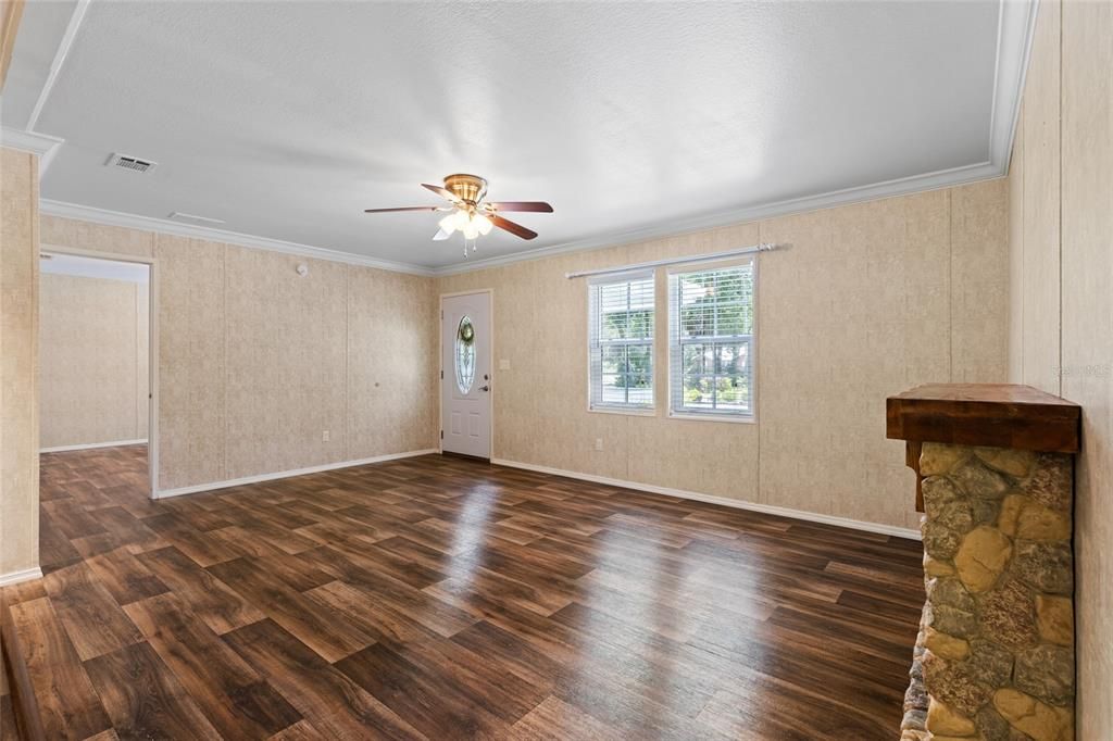 Empty room, Interior, Wood Texture Flooring