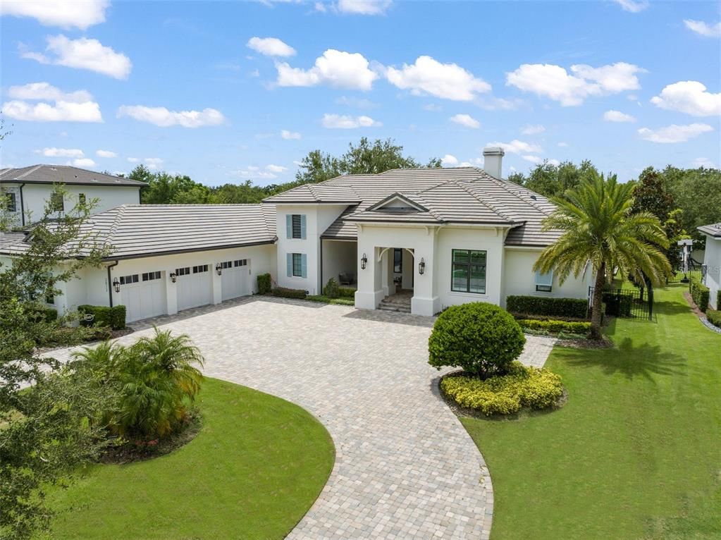 Attached, Backyard, Exterior, Facade, French Provincial