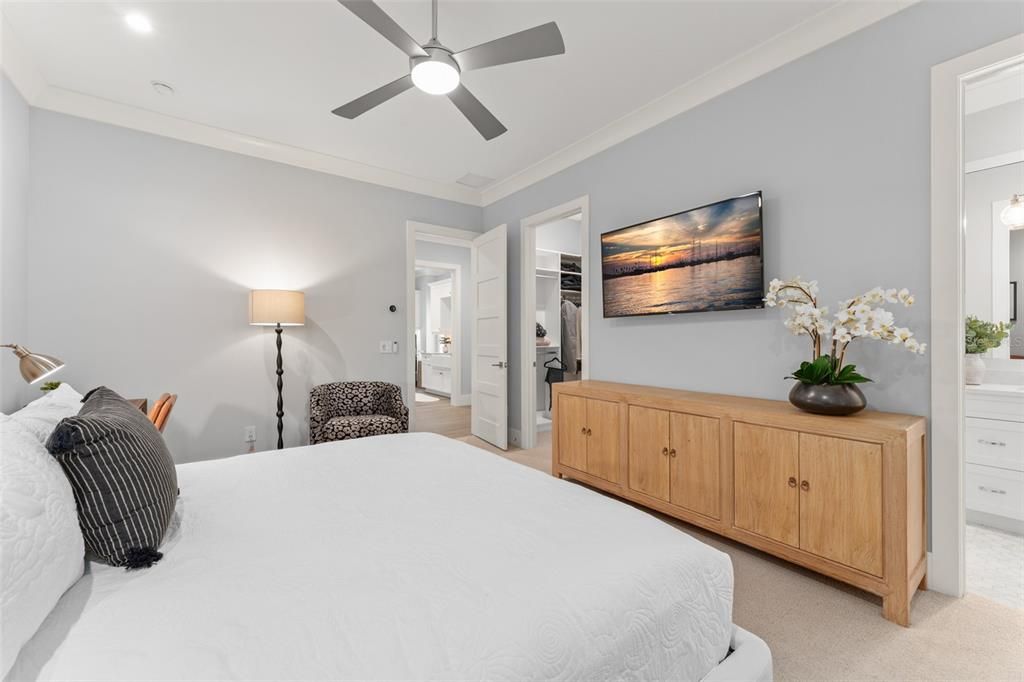 Bedroom, Interior, Recessed Lighting