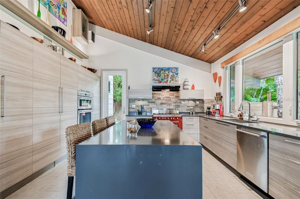Interior, Kitchen, Stainless Steel Appliances, Wooden Ceilings