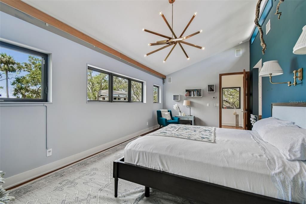 Bedroom, Interior, Pendant Lights