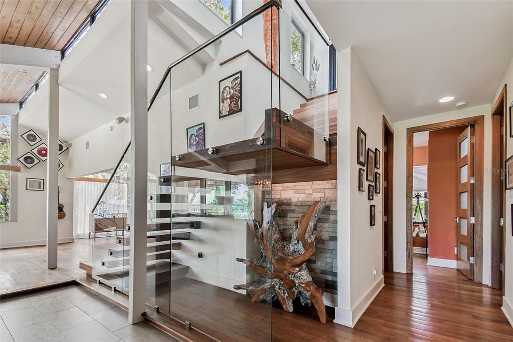 Interior, Recessed Lighting, Wooden Ceilings, Wood Texture Flooring