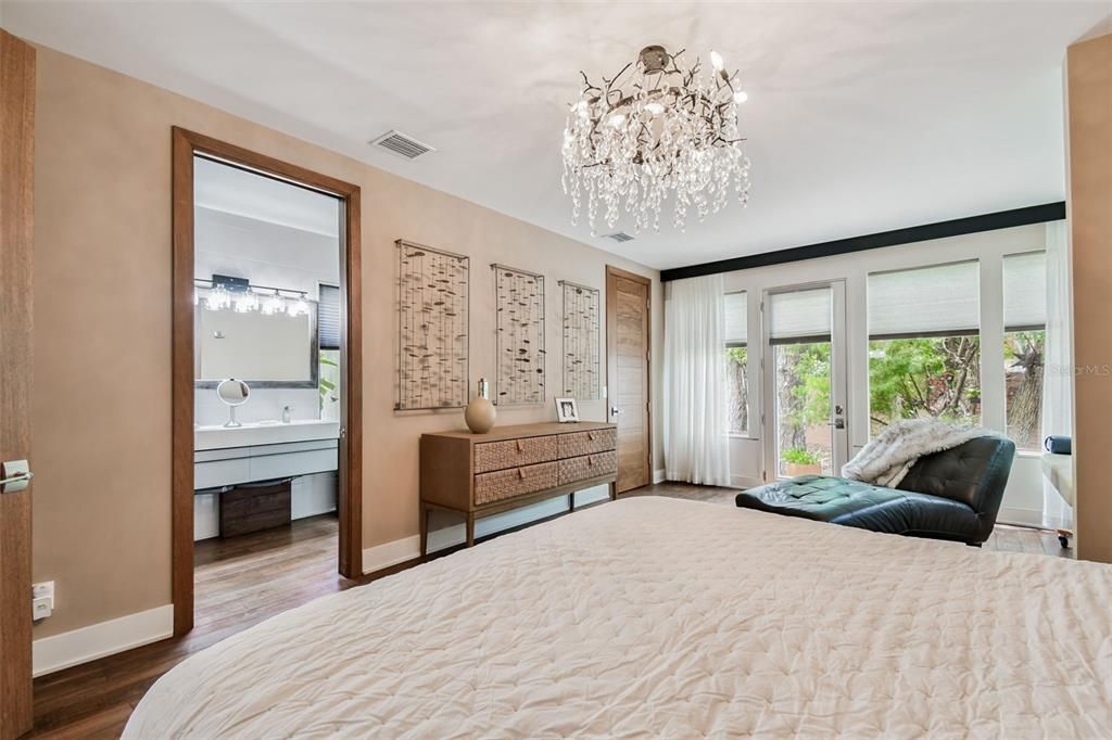 Bathroom, Bedroom, Chandelier, Interior, Wood Texture Flooring