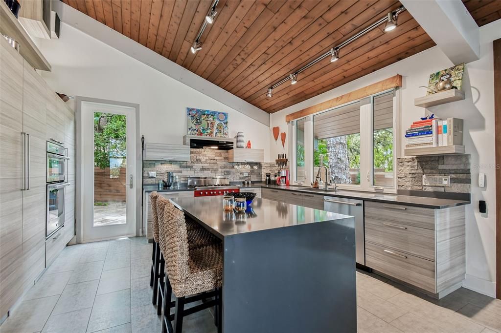 Interior, Kitchen, Stainless Steel Appliances, Wooden Ceilings