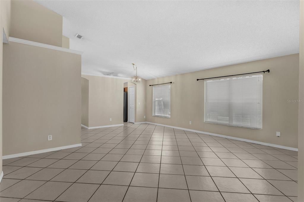 Chandelier, Empty room, Interior