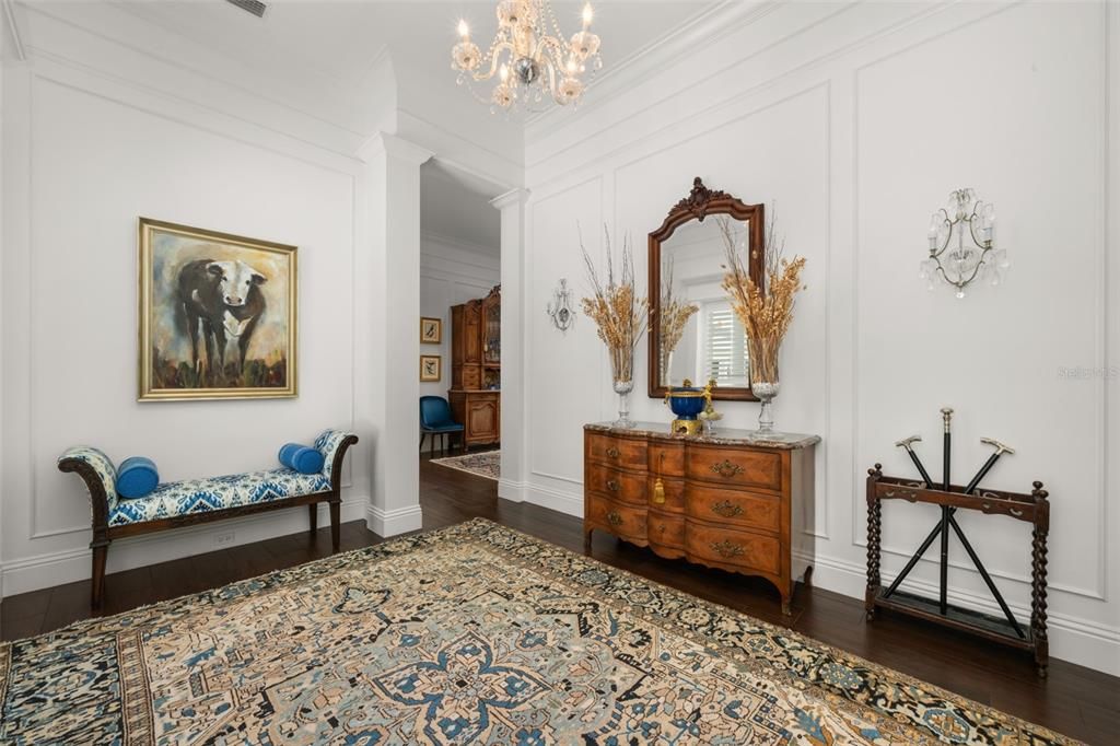 Chandelier, Interior, Wood Texture Flooring