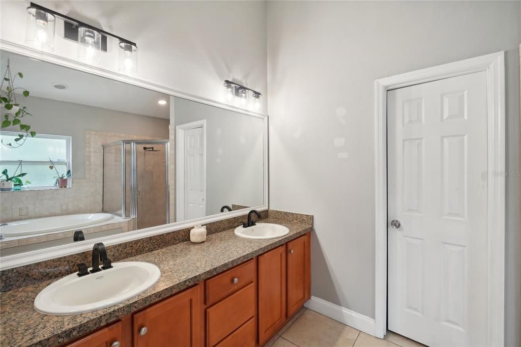 Bathroom, Dual Sink Vanities, Glass Shower, Interior