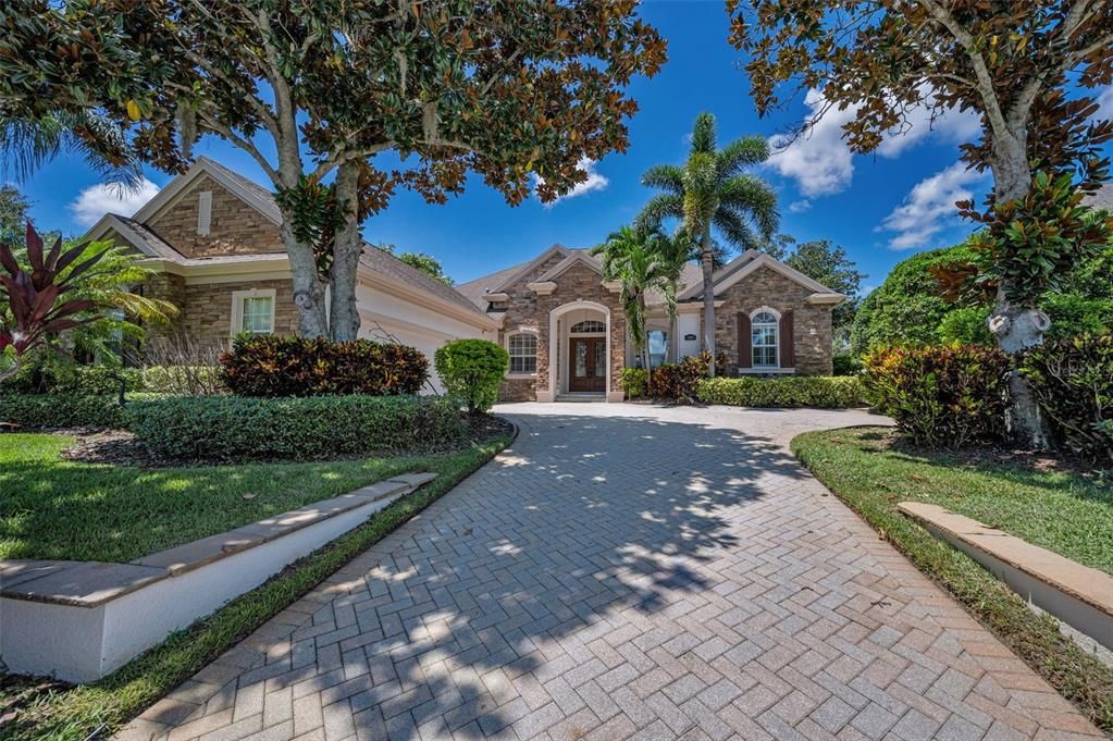 Backyard, Exterior, Facade, Brick Traditional