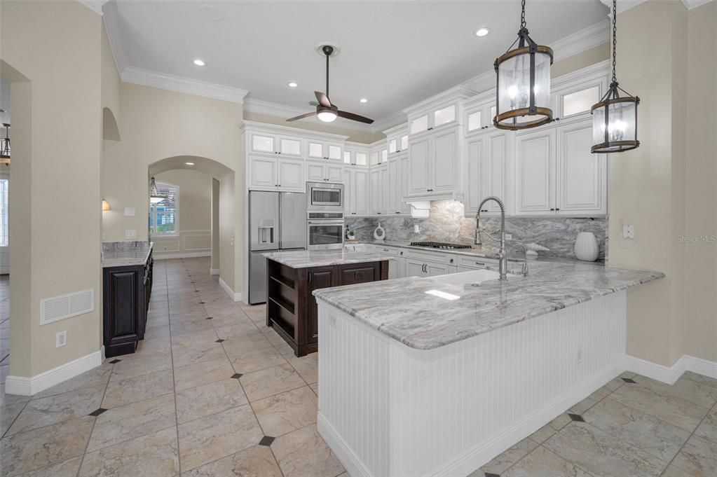 Interior, Kitchen, Pendant Lights, Recessed Lighting, Stainless Steel Appliances