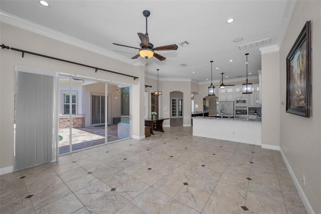 Interior, Kitchen, Pendant Lights, Recessed Lighting, Stainless Steel Appliances